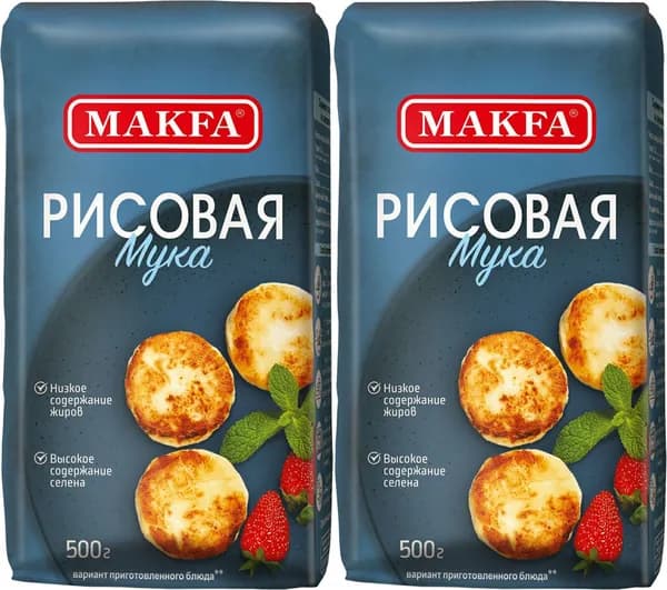 Мука Макфа рисовая, комплект: 2 упаковки по 500 г