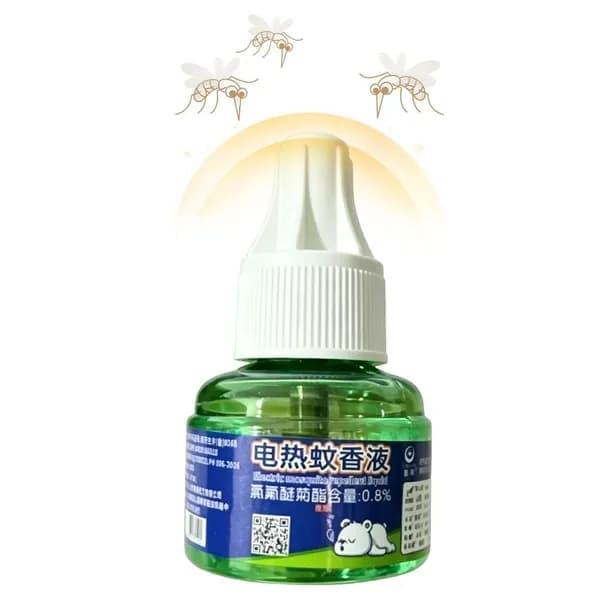 45ml Жидкость для фумигатора от комаров, без запаха, Универсальный без нагревателя/Зеленые продукты, безопасные для матерей и детей