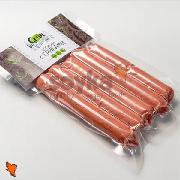 Сосиски растительные с грибами Dr.Grun, 300г