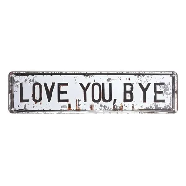 Ретро металлический знак Love You Bye для прихожей - подарок на новоселье