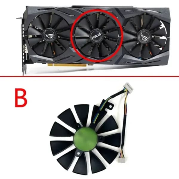 Вентилятор СРЕДНИЙ для Asus ROG Strix RTX 2060 2070 7пин