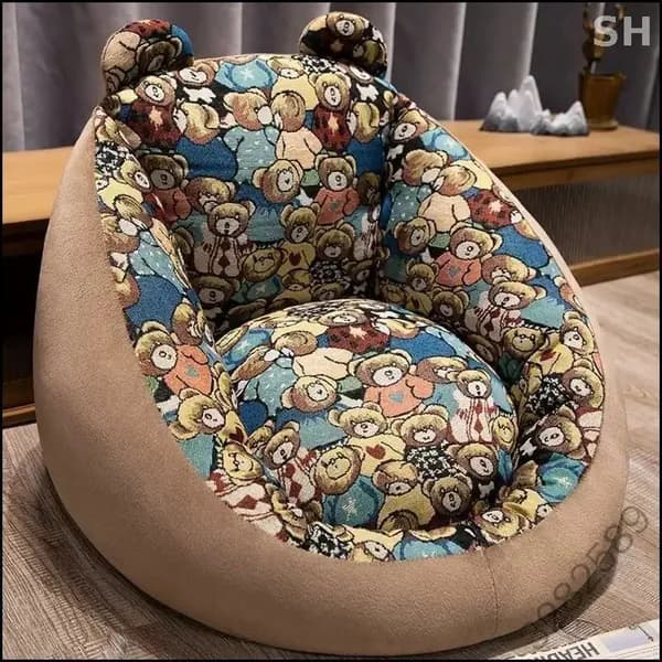 Прямой диван 55х50х50 см,коричневый