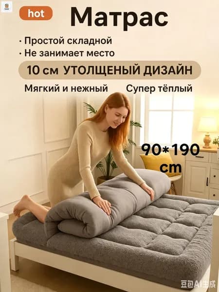Матрас, Беспружинный, 90х190 см