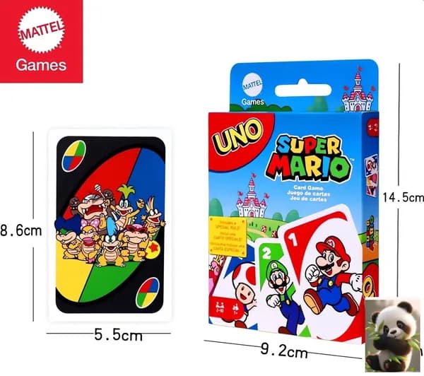 Карточная игра премиум UNO от Mattel, версия Super Mario, применяется для настольных развлечений
