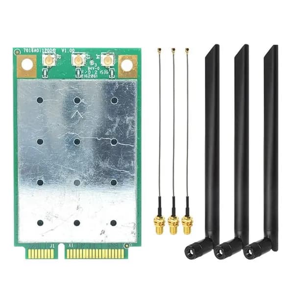 Беспроводной WiFi Адаптер Модуль QCA9880 WLE900VX 1300Mbps 5Ghz WIFI Карта Комплект Mini PCIE Для Win7 8 10 11 Linux OpenWrt