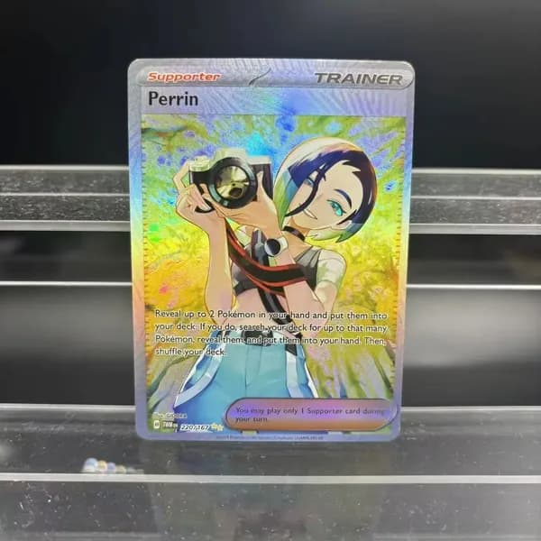 Коллекционные карты PTCG: Carmine, Perrin, Hex Maniac, Rosa. Ручная работа, классические игровые аниме-карты, подарок и сувенир