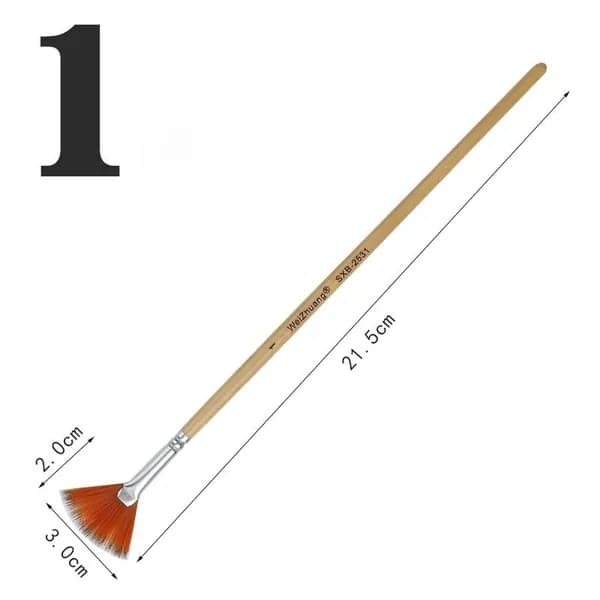 Кисть для рисования Веерная №1, 1 шт.