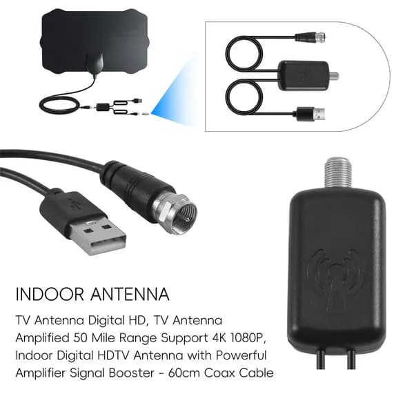Комнатная цифровая HDTV антенна с мощным усилителем сигнала Приемник