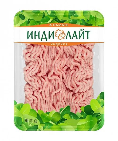 Фарш из индейки ИНДИЛАЙТ Классический лоток ГВУ (Россия) 450г