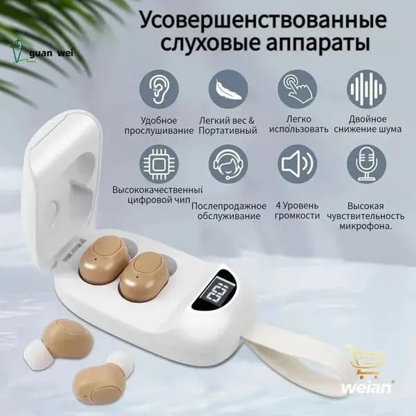 Слуховые аппараты с зарядным устройством и функцией индикации мощности, цифровой усилитель слуха для пожилых людей и взрослых.