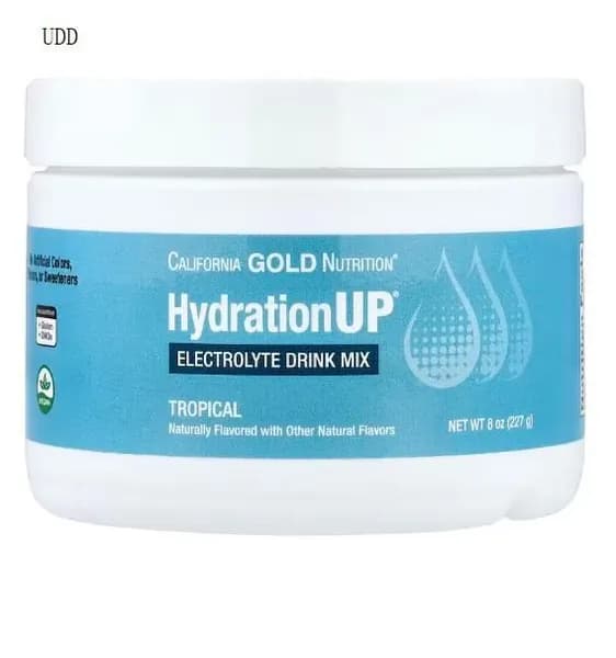 California Gold Nutrition, HydrationUP, порошок для приготовления напитка с электролитами, со вкусом фруктового пунша, 227 г (8 унций)