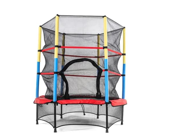 Батут DFC JUMP KIDS 55"  красно-желто-синий с сеткой 55INCH-JD-RYB