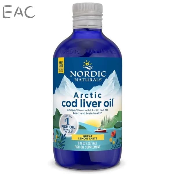 Nordic Naturals, Cod Liver Oil, Жир печени арктической трески, со вкусом лимона, 237 мл