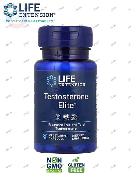 Life Extension, Тестостерон Элит, 30 вегетарианских капсул