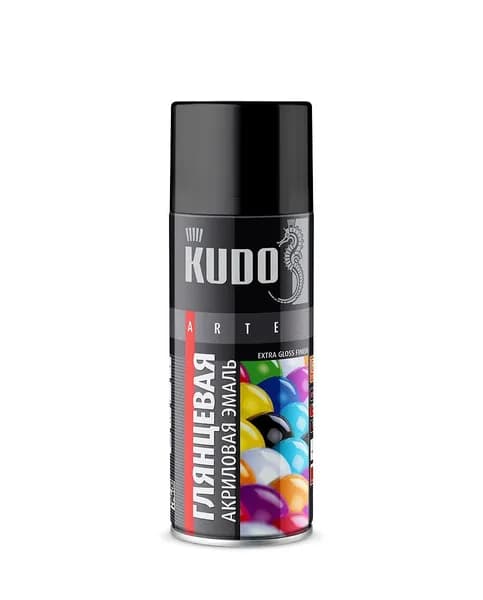 Эмаль акриловая 520 мл аэрозоль KUDO KU-A3002 RAL 3002 темно-красная высокоглянцевая