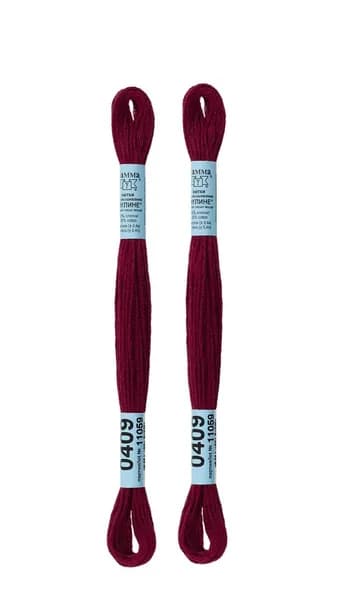 Мулине Gamma 0409 бордовый 2 мотка