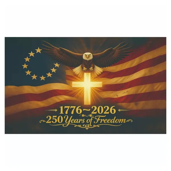 Флаг США к 250-летию независимости, 150 90 см, полиэстер, двусторонний
