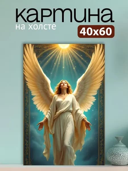 Картина на стену для интерьера Ангел в небесах 40х60 см