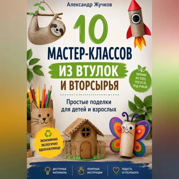 10 мастер-классов из втулок и вторсырья. Простые поделки для детей и взрослых | Жучков Александр | Электронная аудиокнига
