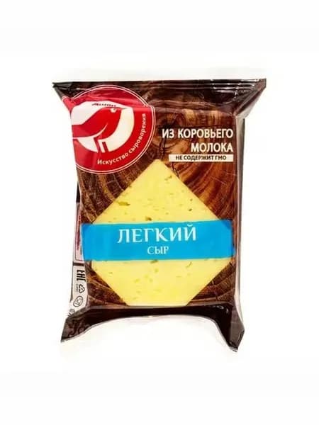 Сыр полутвердый АШАН Красная птица Легкий 30% БЗМЖ 200 г