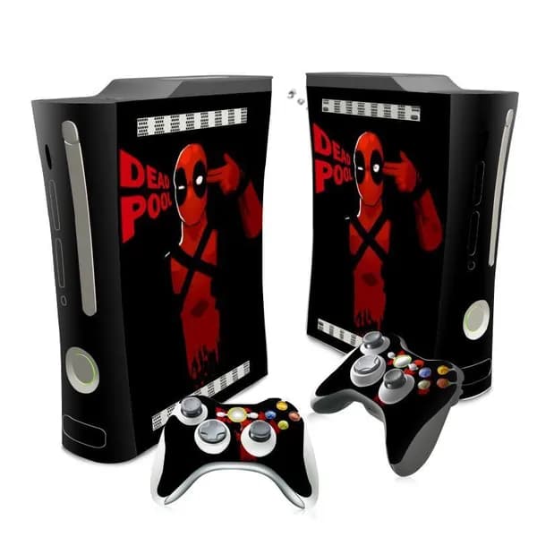 Пленка для наклейки игровой консоли подходит для толстой консоли Xbox360 с рисунком Человека-паука и Дэдпула