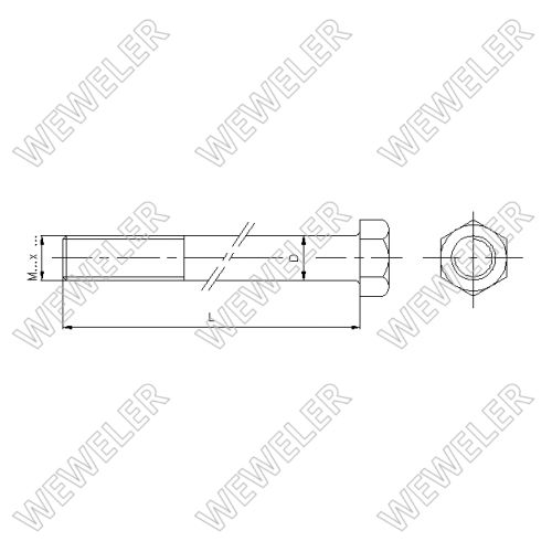 Болт рессоры серьги M16x1.5x130 для MAN YC088C401210 WEWELER