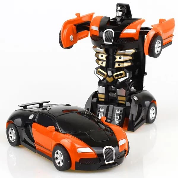Игрушечный автомобиль-трансформер с функцией удара, машинка-робот, подарок для мальчика