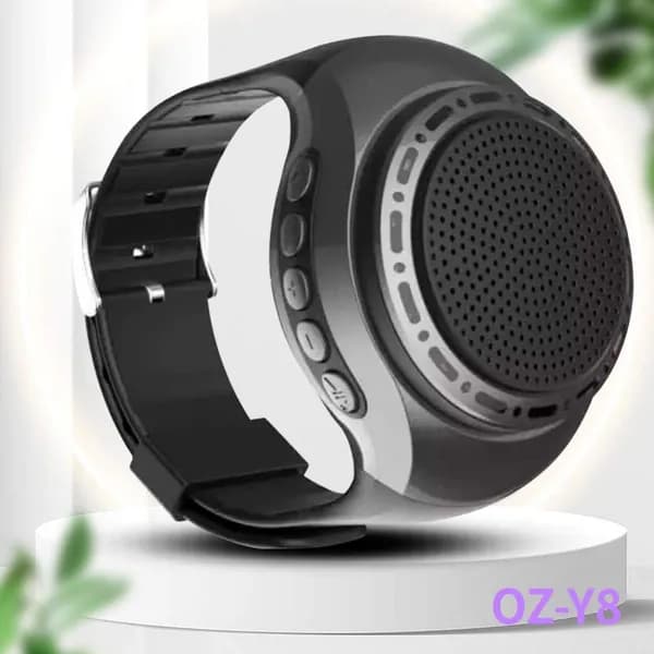 Колонка на велобраслете U6, чёрная, со светодиодной подсветкой и Bluetooth