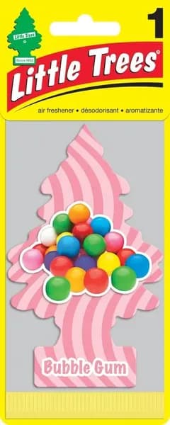Освежитель (ароматизатор) подвесной картон Car Freshener елочка Bubble Gum Бабл гам