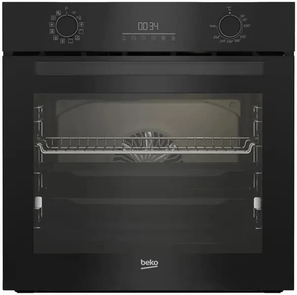 Духовой шкаф электрический Beko BBIR13302BC, 72 л, дисплей, таймер, гриль и конвекция, черный
