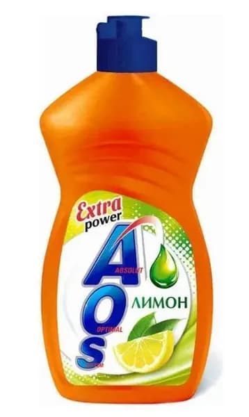 Aos Средство для мытья посуды Лимон Extra Power, 450 мл
