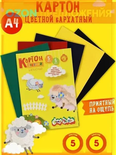 Картон A4, количество листов: 5