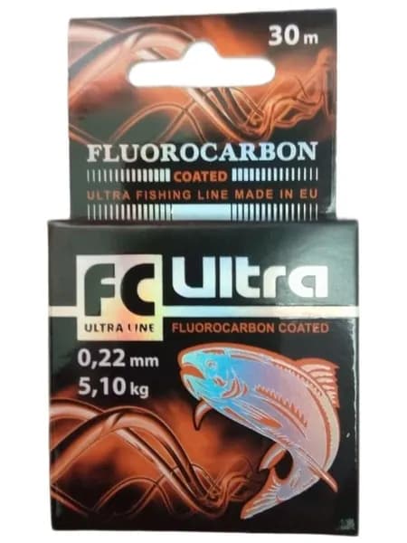 Леска AQUA FC Ultra Fluorocarbon Coated 30m 0,22mm