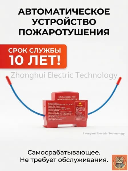 Огнетушитель аэрозольный в электрощит на DIN-рейку ORRO, автоматический самосрабатывающий, для дома и шкафа, 1-100 шт.