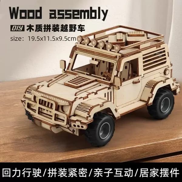 Деревянный конструктор грузовик ГАЗ АА (Ford AA) бортовой с тентом - 3D деревянная сборная модель автомобиля для взрослых с высокой детализацией.