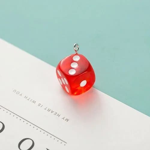 Набор для DIY: 10 шт подвески-кости из цветного акрила Прозрачные кубики для украшений и брелоков Акриловая фурнитура