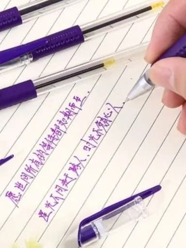 Набор ручек Гелевая, толщина линии: 0.5 мм, цвет: Фиолетовый, 5 шт.