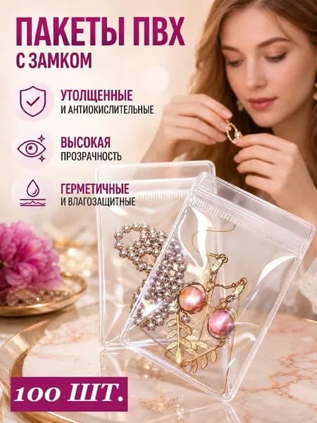 Упаковочный пакет 6x8 см 100 шт прозрачный