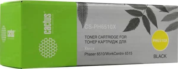 Картридж Cactus CS-PH6510X Black для Xerox Phaser 6510, WorkCentre 6515