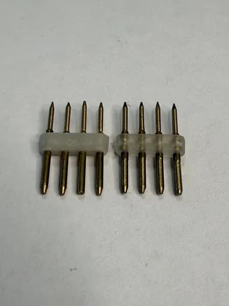 Коннектор для светодиодной ленты 220V RGB (14х7 мм), 4-х жильный (4-pin), влагозащищенный IP68 2 шт