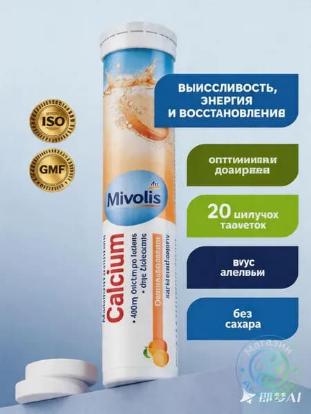 Электролитный шипучий изотоник GLS с апельсиновым вкусом, качественный комплекс для энергии, выносливости и восстановления, 20 таблеток