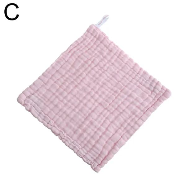 Полотенце детское 30x30 см, хлопок, розовый