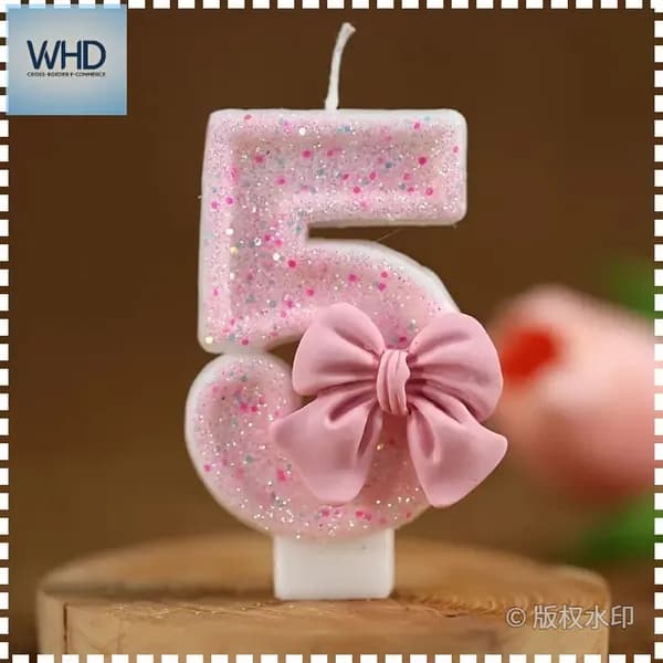 Свечи для торта цифра 5 "5", 10 см, 1 шт