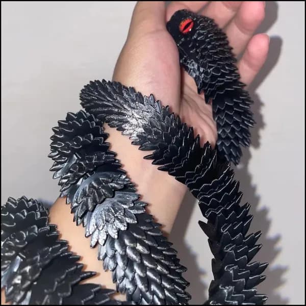 напечатанная на 3d-принтере модель игрушки-змеи 60cm