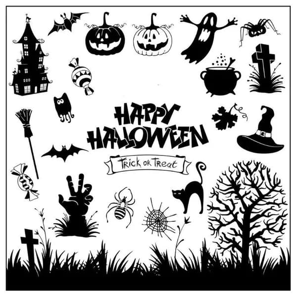 Halloweensheemed Clear ScrapBooking Silicones для, Четкий