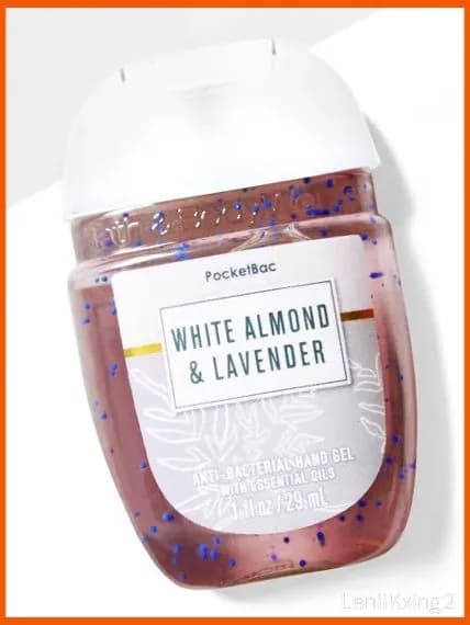 Bath & Body Works / Санитайзер для рук антисептик White Almond & Lavender 29МЛ, Мягкий цветочный аромат абрикосового молока