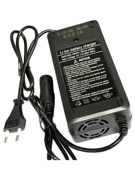 Зарядное устройство 25.6V (29.2V) 5A разъем XLR (M) для LiFePO4 аккумуляторов (с кулером) для инвалидных колясок