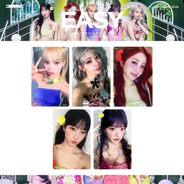 Карточки LE SSERAFIM k-pop карточки коллекционные 54 * 86 мм 5 шт