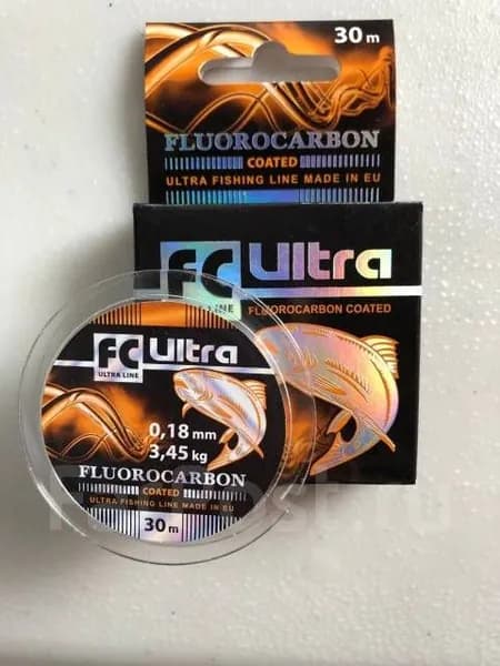 Леска AQUA FC Ultra Fluorocarbon Coated 30m 0,18mm
