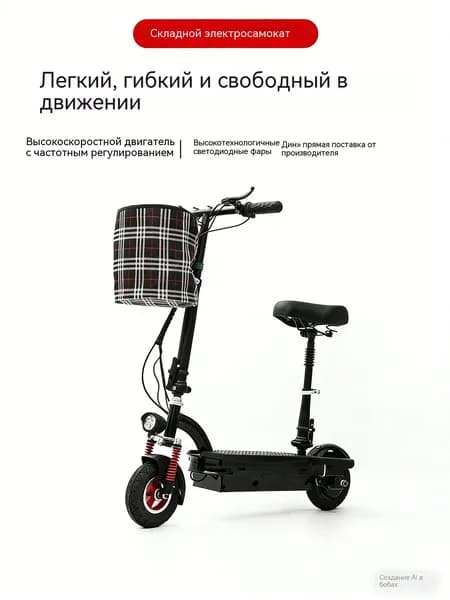 Электросамокат 116156, черный матовый